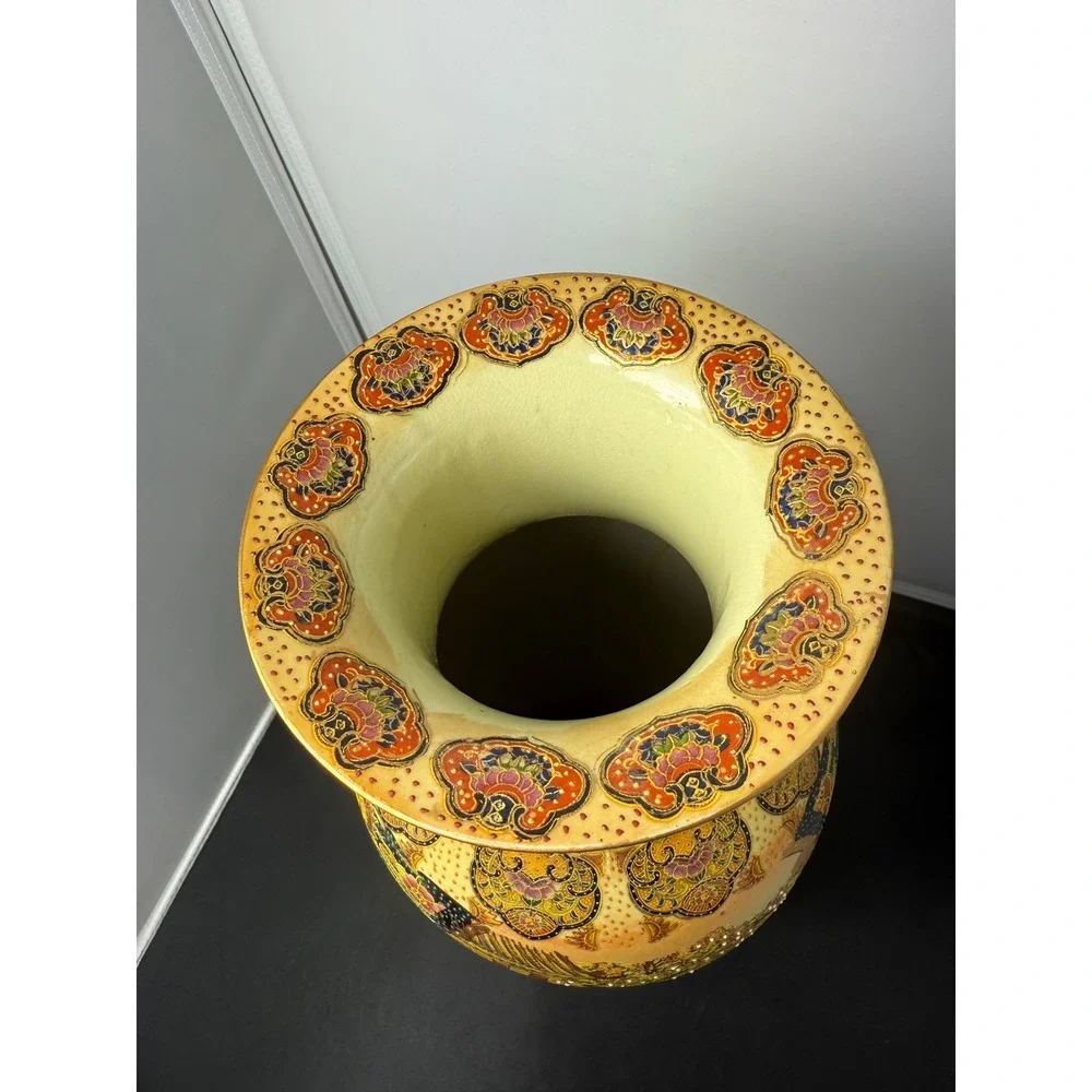 Vintage Chinese‎ Satsuma Vase decorative 14